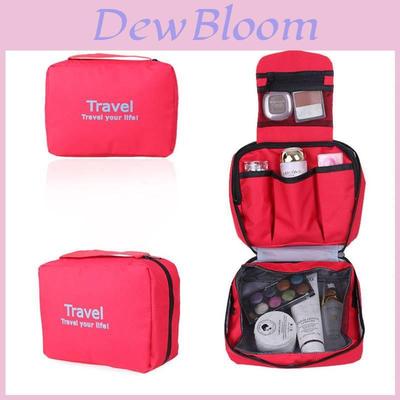 Large Capacity Travel Toiletry Bag With Hook For Makeup Storage Modern Simple Style