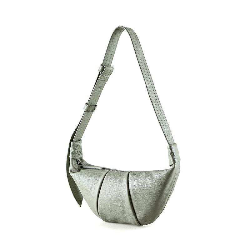 

Кожаные женские сумки, ретро универсальные сумки-пельмени, ощущение высокого класса, круассаны большой вместимости, модные нишевые сумки-мессенджеры на одно плечо. 34*9*13 cm