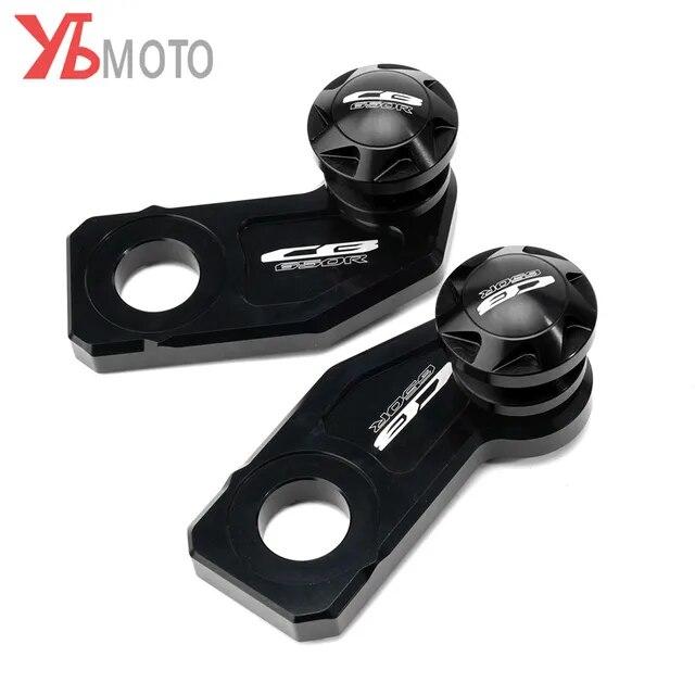 For Honda CBR650R CB650R CBR650F CB650F CBR 650R/650F CB 650R/650F Chain Adjustment Block Frame swingarm Spools sliders