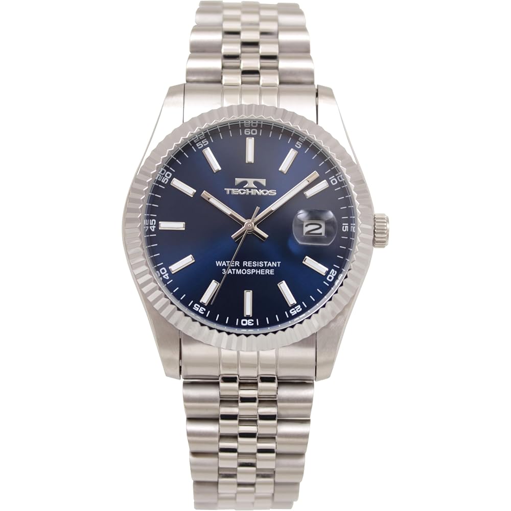 Technos T6C10SN Men's Date Watch, Silver