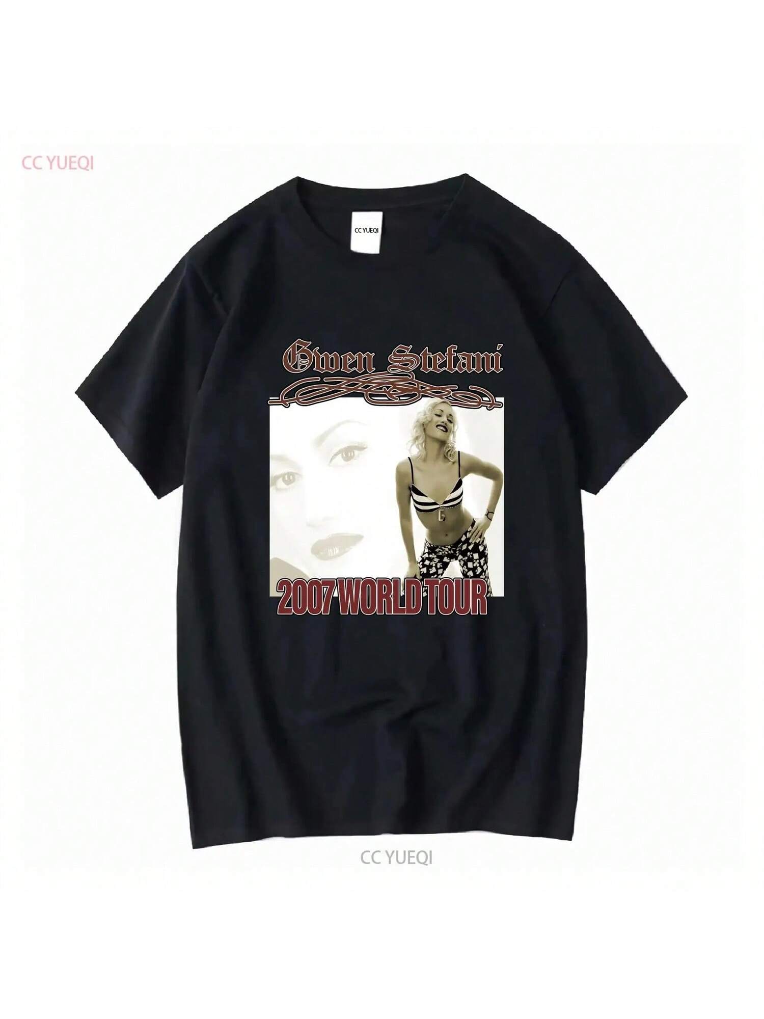 VTG Gwen Stefani Akon The Sweet Escape 2007 World Tour T Shirt Size M Vintage Washed Fashion Graphic Versatile Unisex S разноцветный