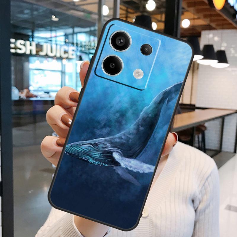Whale Fish Wave Sea Case For Xiaomi Redmi 13C 12C 9C 10C Redmi Note 13 Pro 9 10 11 12 Pro 9S 10S 11S 12S Cover