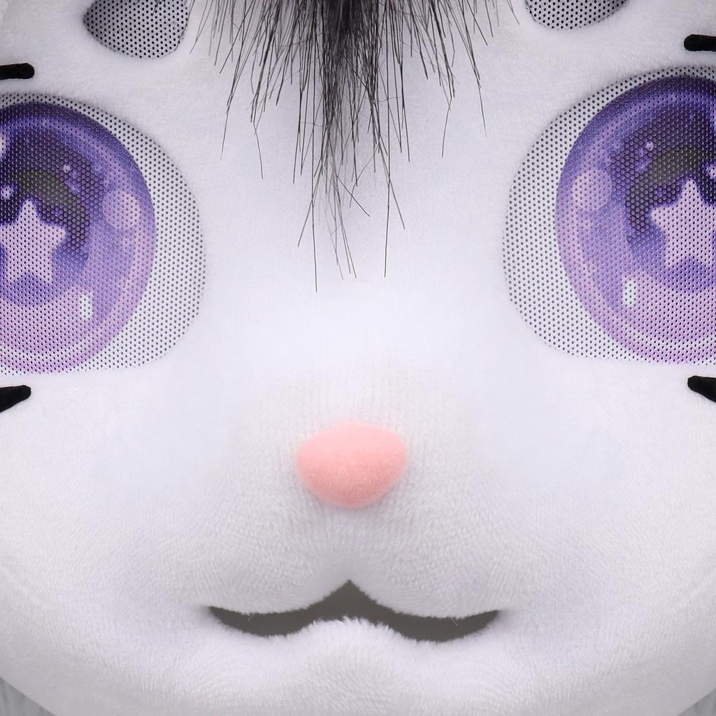 Kig rabbit fursuit single head hood Furui control cute rabbit ears Lolita cos wearable