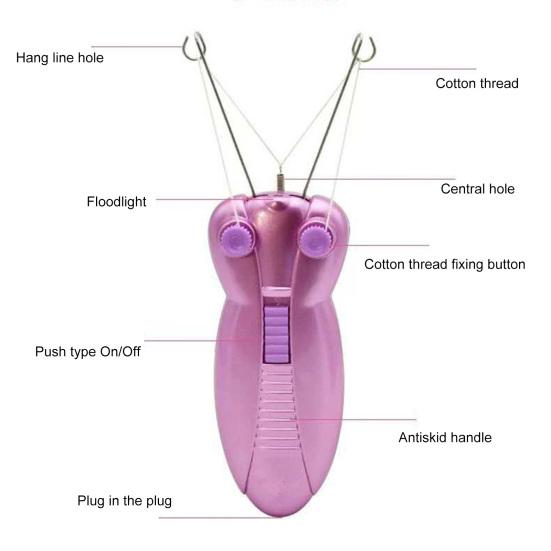 US Plug Chargeable Non-slip Handle Small Electric Hair Remover Women Painless Cotton Thread Shaver Female Body Defeatherer Beauty Instrument