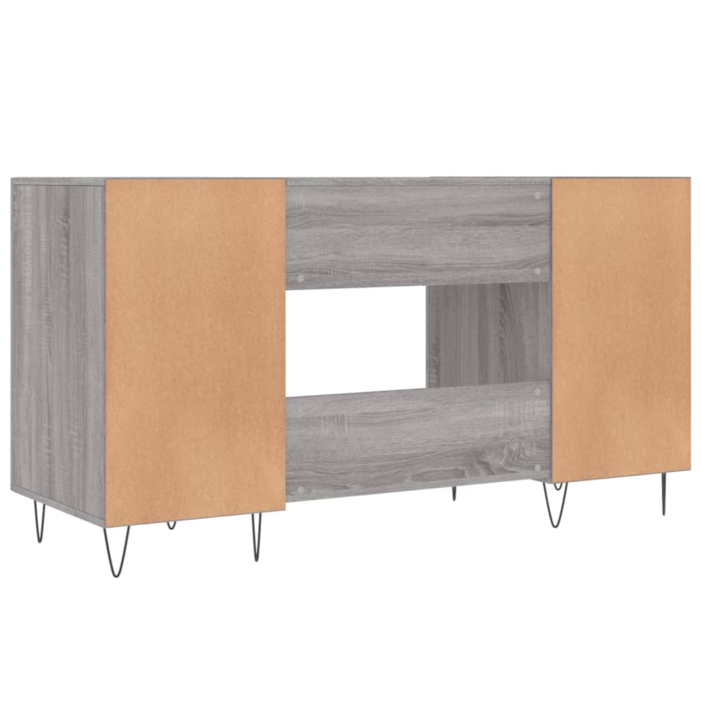 Scrivania Grigio Sonoma 140x50x75 cm Truciolato