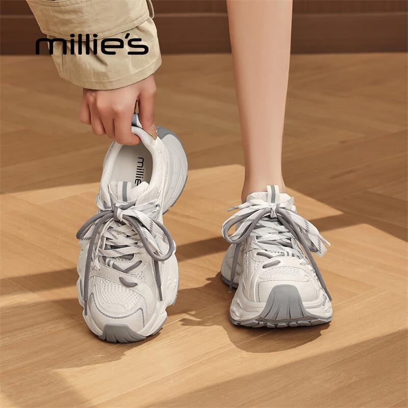 Belle Women s Chunky Platform Lace-Up Sneakers 37