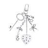 Stylish Love Heart Pendant Bowknot Keychain Accessory Stylish Key Holder for Women Sturdy Alloy Car Key Pendant