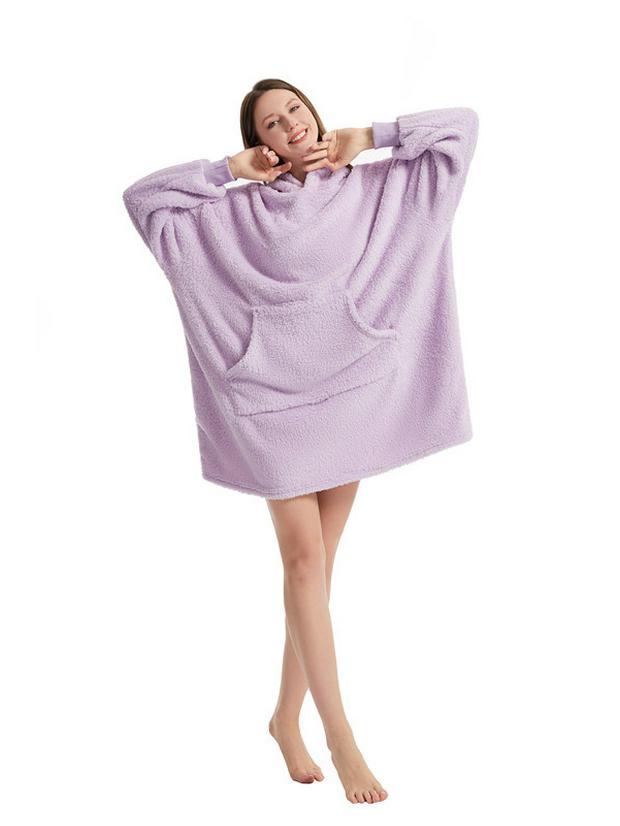 Herbst/Winter Kuschelige Lockere Doppelseitige Fleece Hoodie Decke für Paare