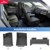 Smabee Left Drive for Rivian R1T 2022 - 2024 TPE Car All-weather Floor Mats Cargo Liner Trunk Pad Pickup Truck Accessories Black