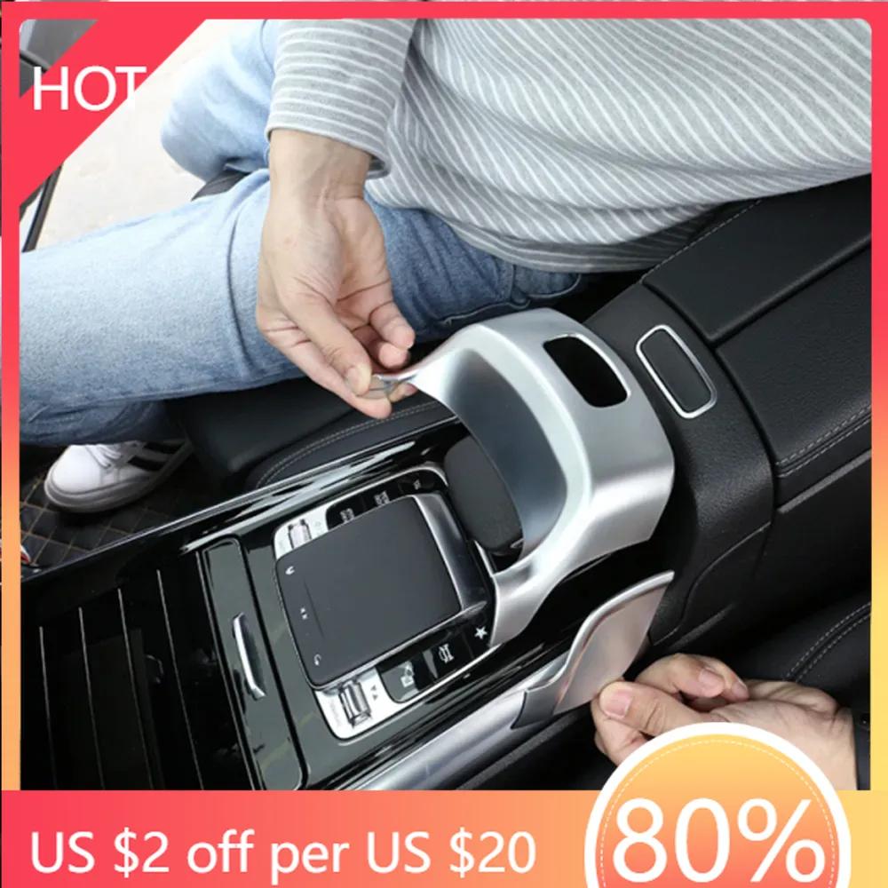 2025 Hot Racing Grills ABS Car Center Console Armrest Box Switch Button Trim Cover Stickers Fit For Mercedes Benz B GLB GLA Clas