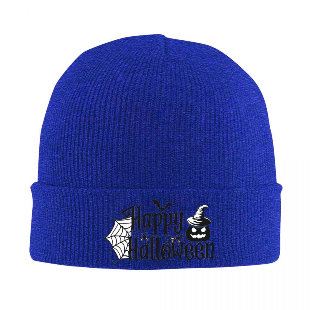Happy Halloween Warm Knitted Cap Fashion Bonnet Hat Autumn Winter Outdoor Beanies Hats for Men Women Adult