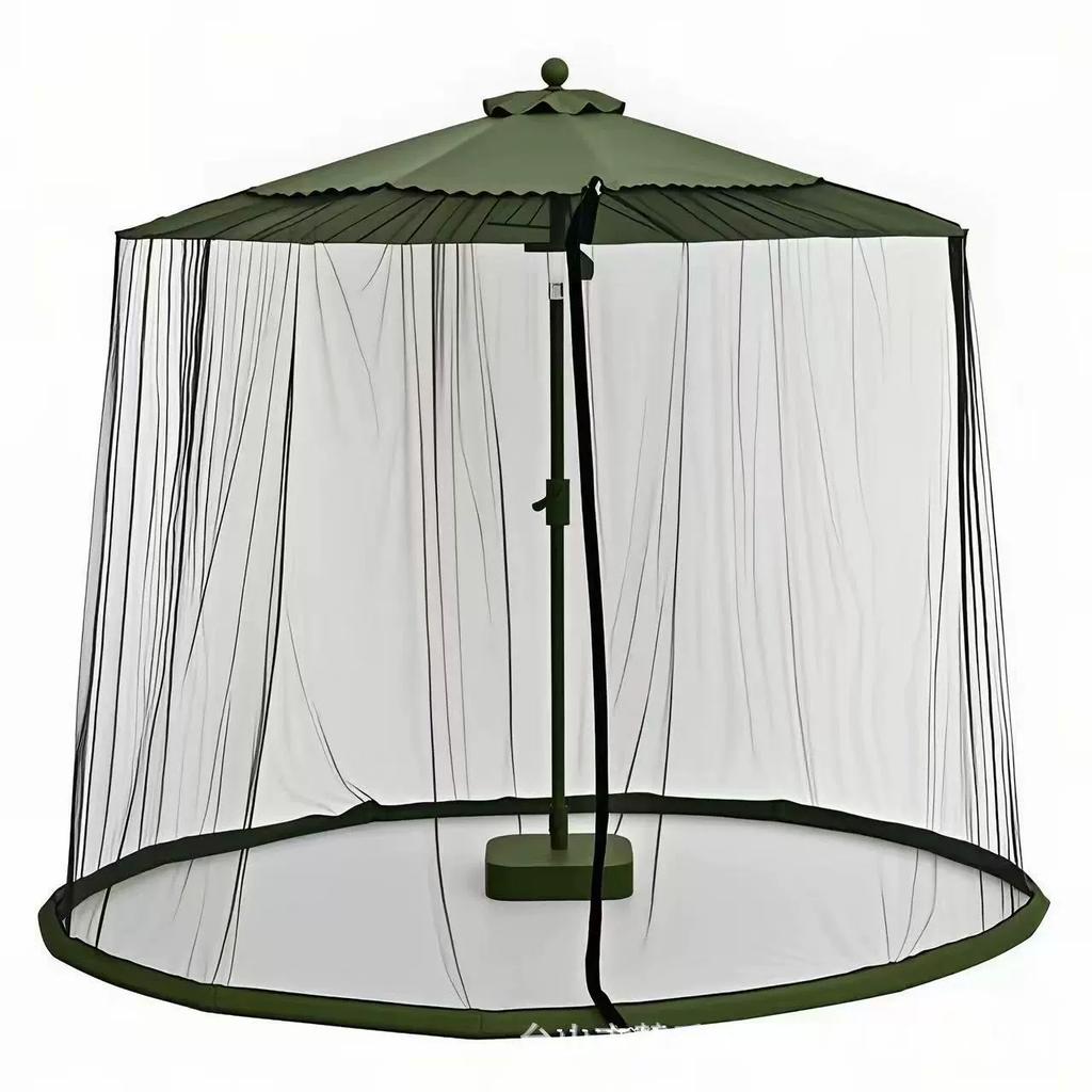 Actualización para Sombrilla de Patio Exterior de 1.8m 2.7m 3.3m con Mosquitero Red para Mosquitos con Puerta con Cremallera Para la Mayoría de Sombrillas de Mesa de Mercado para Exteriores