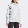Adidas Ult Terrex Multi 2L Rain.Rdy Sweat-Wicking Waterproof Breathable Hooded Solid Color Long Sleeve Jacket Women jackets Gray IP1486