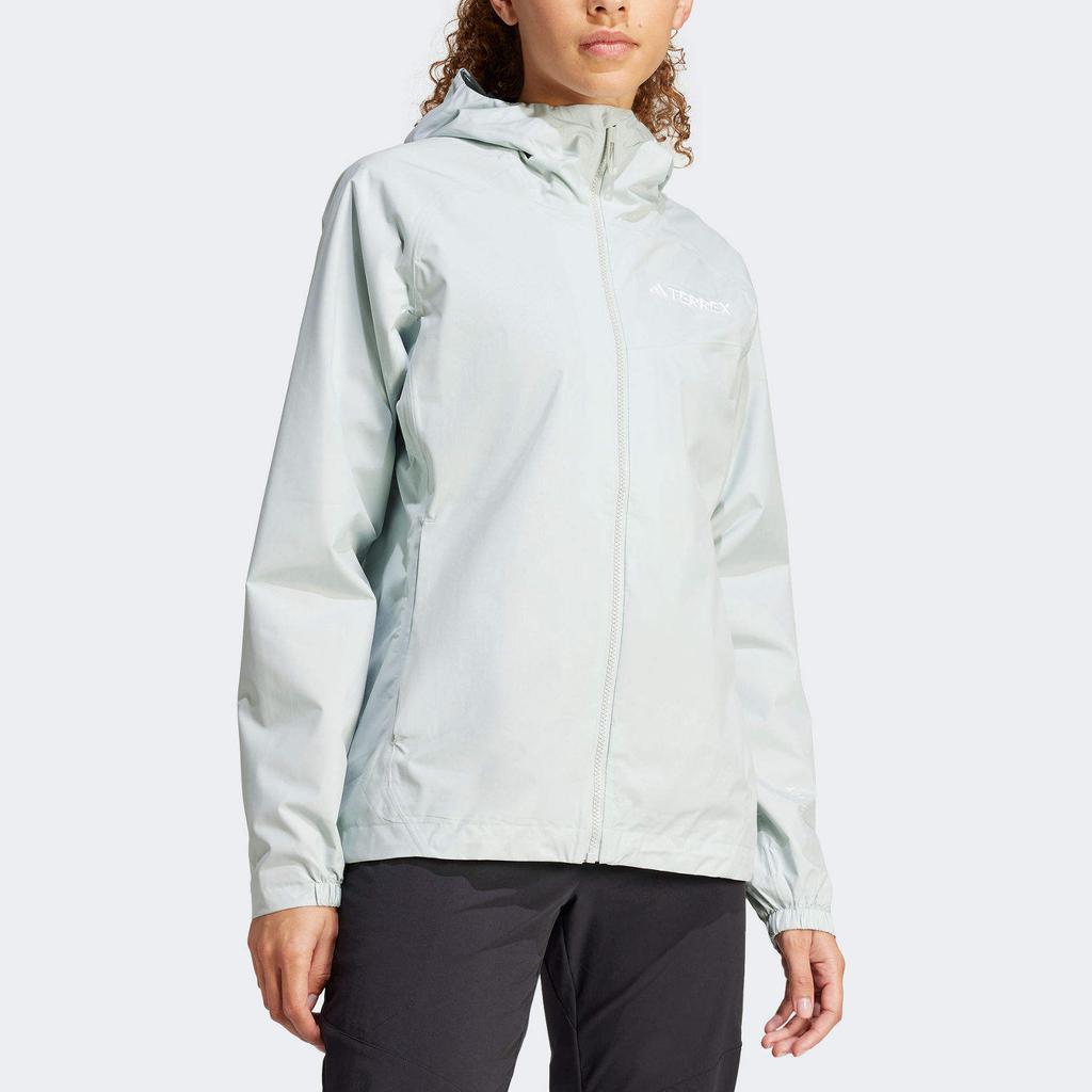 Adidas Ult Terrex Multi 2L Rain.Rdy Sweat-Wicking Waterproof Breathable Hooded Solid Color Long Sleeve Jacket Women jackets Gray IP1486