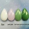 White & Green Jade Water Drop Crystal Pendant Necklace