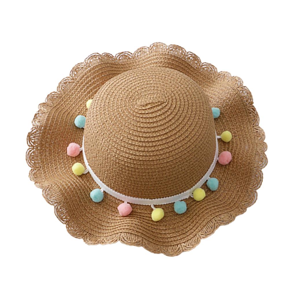 Vară Toddler Baby Copii Fete Respirabil Sun Cioc Balls Beach Cap