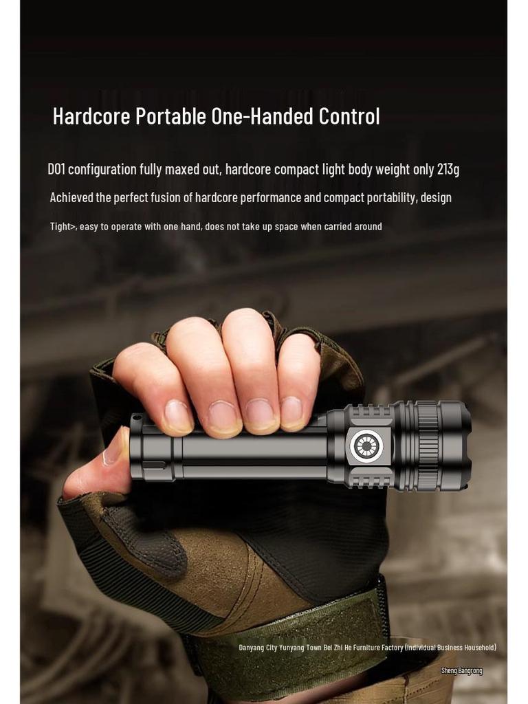 V8 Ultra-Bright Long-Range Multi-Function Portable Aluminum Flashlight