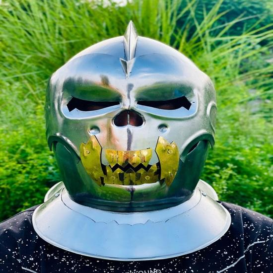 

Средневековый шлем с демоническим лицом Шлем с лицом ужаса Шлем с черепом призрака Средневековый шлем Косплей шлем Шлем рыцаря Лучший подарок