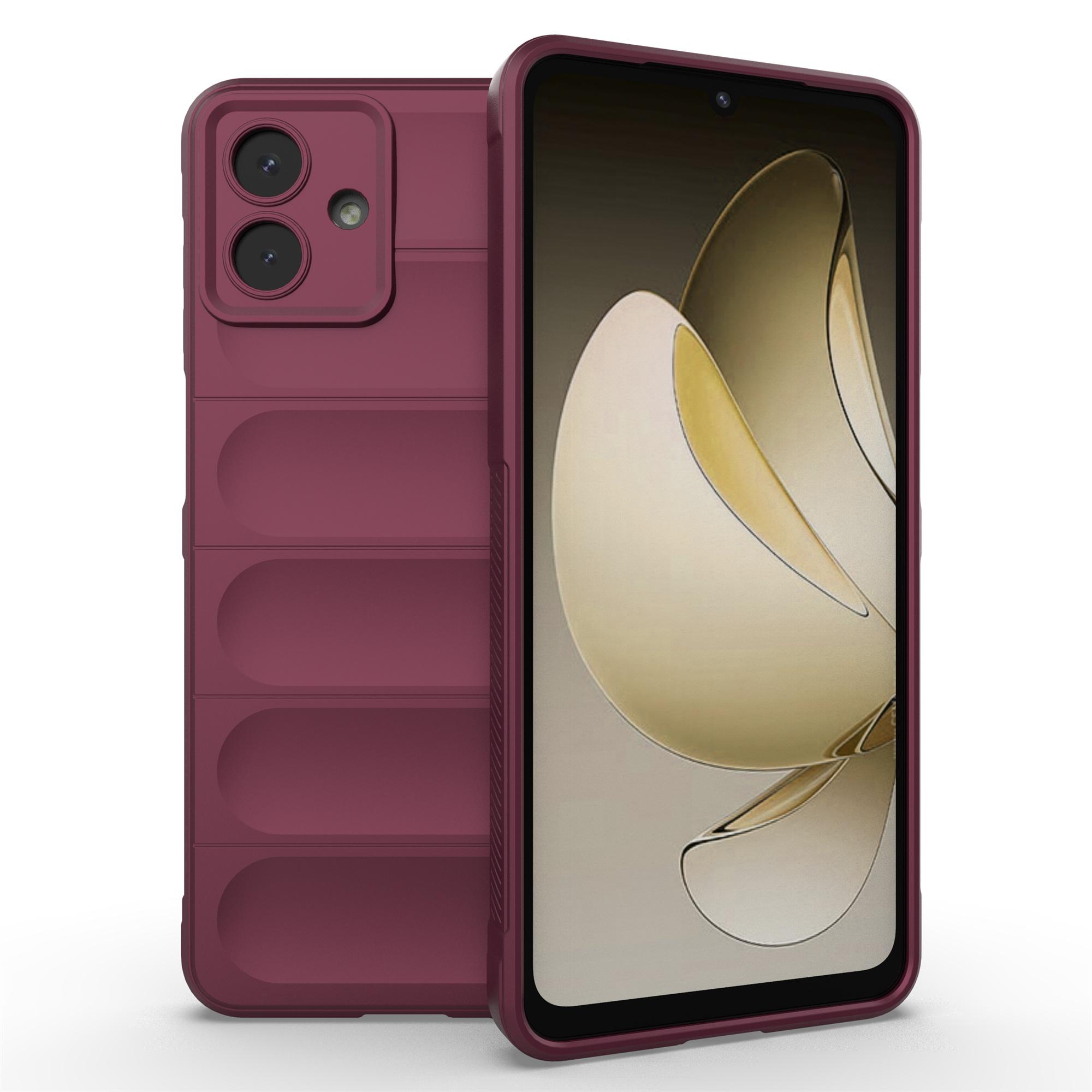 

For Samsung Galaxy A07 Case Anti-Drop Soft TPU Rugged Phone Back Cover Wine Red