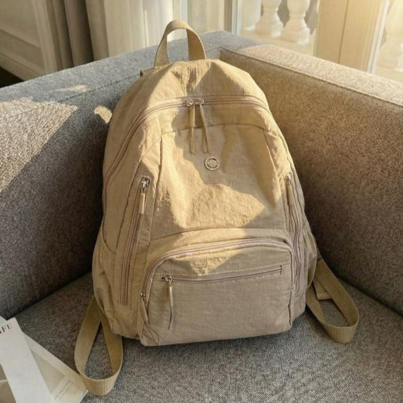 Mochila Ligera de Moda Bolso Diario de Moda Casual Mochila Escolar de Gran Capacidad para Estudiantes Diseño Minimalista para Viajes al Trabajo con Bolsillos Funcionales
