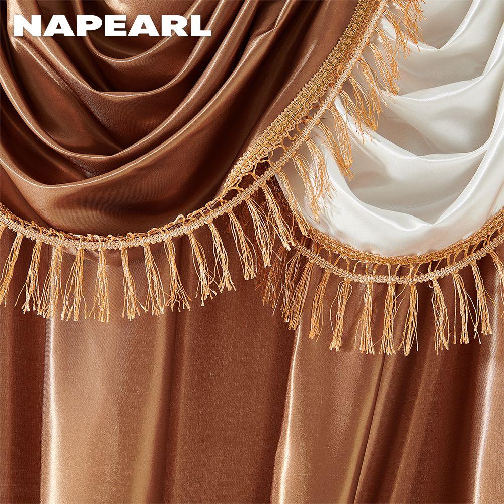 Un set de perdele și capete de perdele NAPEARL 70-80% opace pentru atmosfera de Anul Nou Decoratiuni de Anul Nou pentru sufragerie dormitor Home Decor