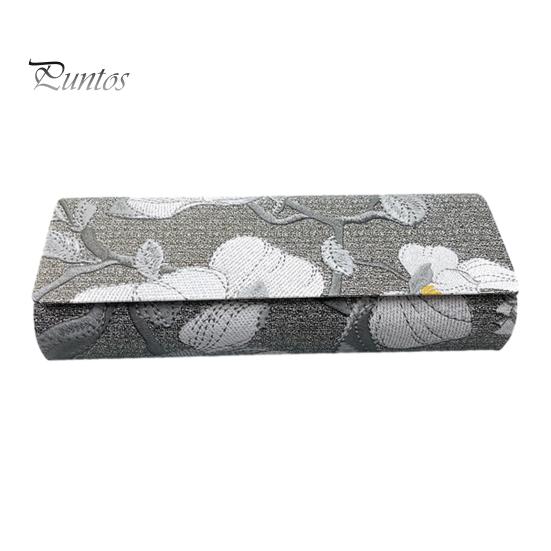 Daily Eyeglass Storage Organizer Magnetic Glasses Case, with Closure, Embroidered Hard Shell Portable Reading Box for Sunglasses And Myopia Spectacle