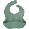 Lot de 2 bavoirs - THERMOBABY - Silicone - Vert Cactus et Gris - Etanches et réglables
