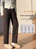 Pantaloni Harem Skinny da Donna a Vita Alta in Lana, con Velluto Interno, Ispessiti, Corti 8/9, Pantaloni Versatili per Completo Autunno/Inverno.