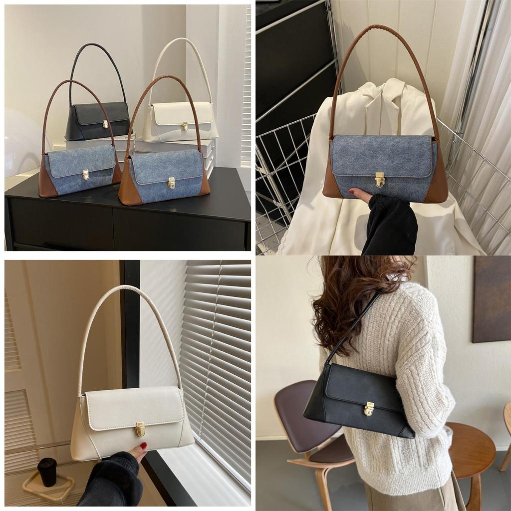 Vintage Minimalist Single Shoulder Bag 2023 Autumn New Fashion Casual Handbag