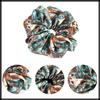WHITE FANG Scrunchie Hair Hair Floral Stylish and Cute for AZ565 Accessory, Tie, Satin, Women, (Gray Pink)