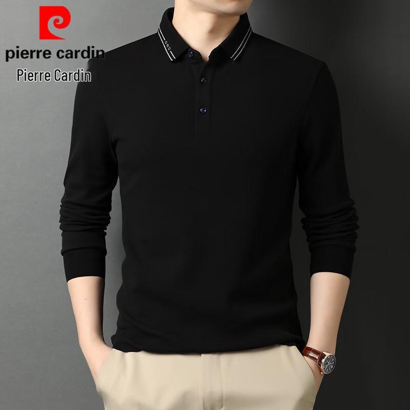 

Pierre Cardin Men s 100% Cotton Long Sleeve Polo T-Shirt 180