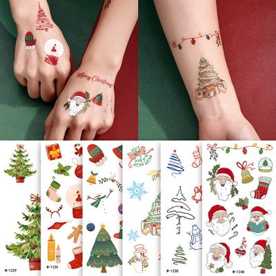 Christmas Tattoo Sticker Children'S Party Waterproof Luminous Cartoon Tattoo Sticker Cute