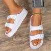 Summer Women's Thick Soled Slippers Outdoor Beach Sandals EVA Platform Flip Flops for House Slides Buckle Soft Thick Sole Sandals