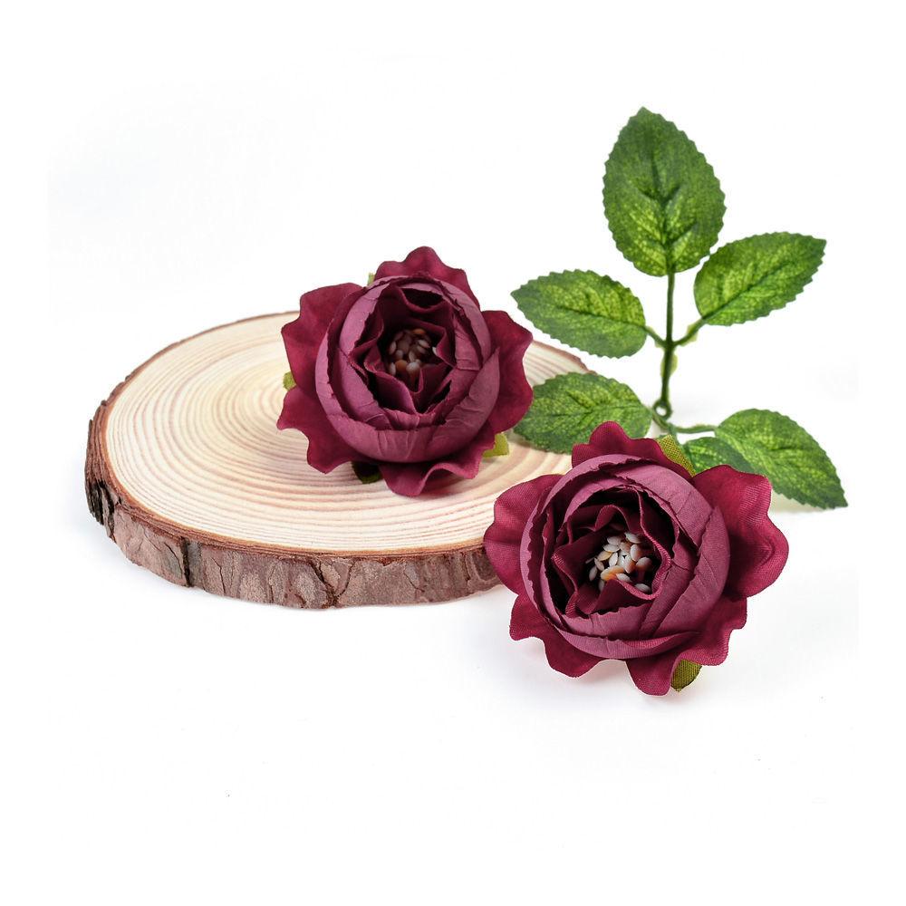 5/10/20PCs Rose Artificial Flowers Head Silk Fake Flowers For Home Decor Christmas Party Wedding Decoration DIY Wreath Accessories