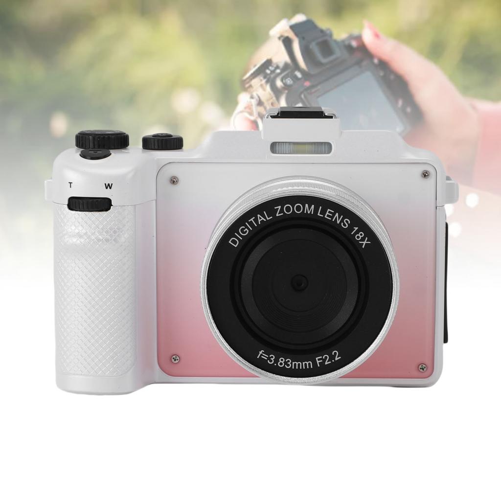 5K Digital Camera HD 80MP WiFi Front Rr Lens 18X Digital Zoom Vlog Camera Anti Shake with Hand Strap for Photography Video