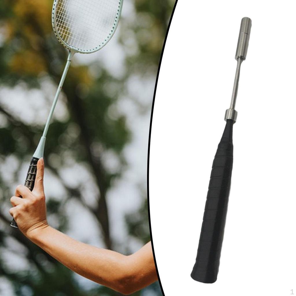 Badminton Racket Swing Aid Power Enhance Portable with Grip Tape Practice Exercise Training Tool