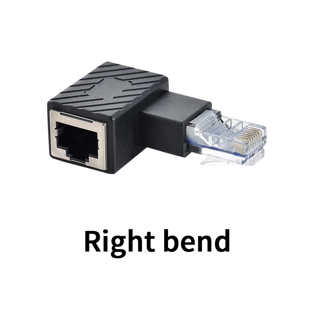90 Degree Network Cable Connector LAN Extension Adapter for Cat5 Cat6 LAN Ethernet Network Cable