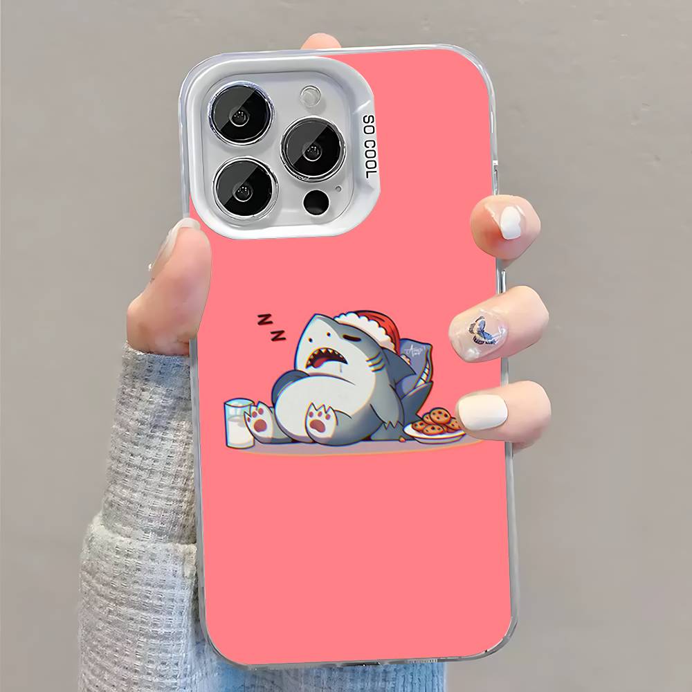 J-Jeff The Land Shark Phone Case For iPhone 16,15,14,13,12,11,Pro,XS,Max,Plus,Mini,SE White Candy Matte Shockproof Cover iPhone15promax