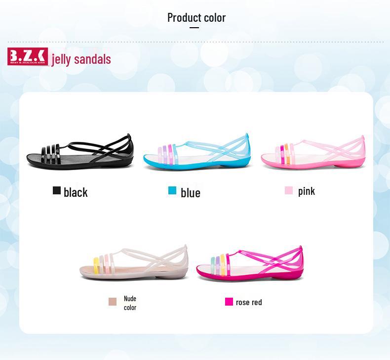 2024 Sommer Damen Jelly Fish Mund Ballerinas - Strand- & Reise Kristall Sandalen