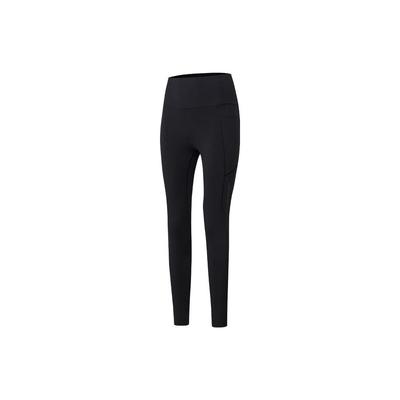 Solid High-Waisted Tight Yoga Fitness 3/4 Sports Leggings Women Leggings Black SC1239082-1