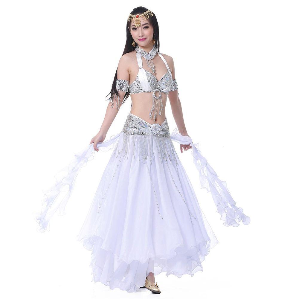 Tassels Sequins Shining Dancing Skirt Spanish Skirt Belly Dance Skirt Show Costumes