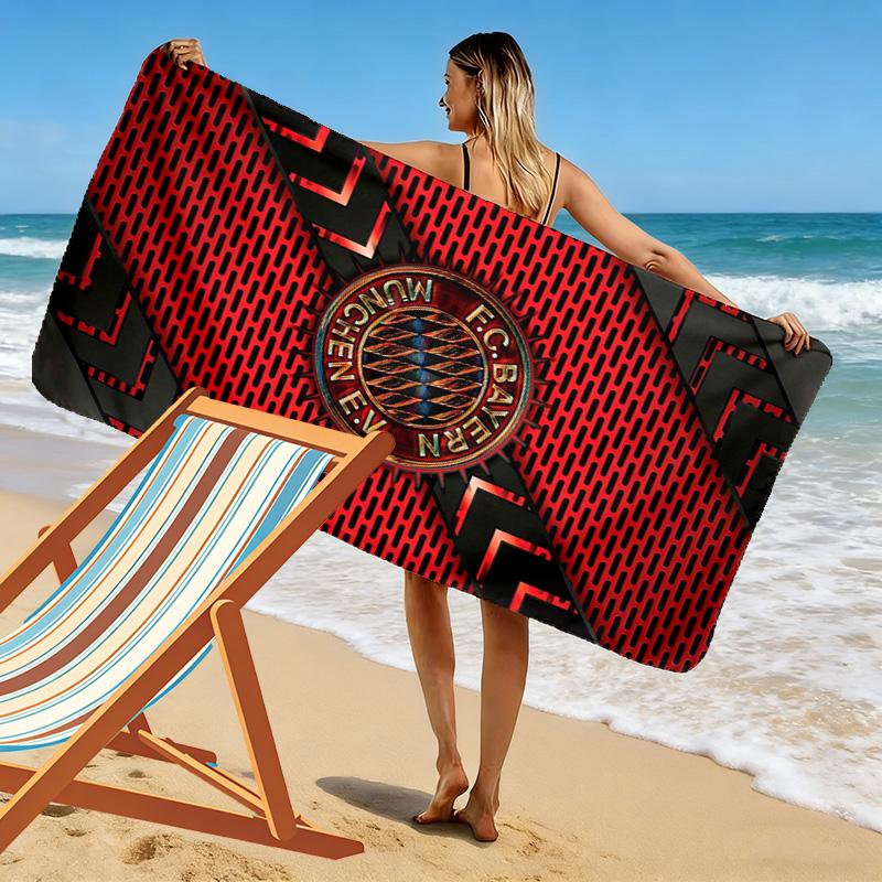 Bayern Munich Stripes Emblem beach towel Portable for travel Outdoor camping seaside quickdrying swim towel Outdoor pool towel