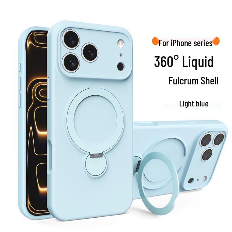 

AI-Integrated Camera Button Rotating Magnetic Bracket for iPhone 17 Liquid Silicone Case Apple 16/15 iPhone 13 PROMAX