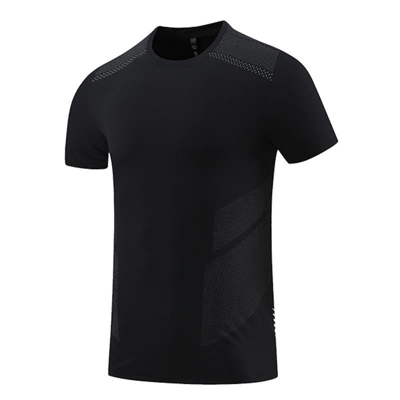 Mens Running T-shirt Breathable Trainin Tops Outdoor Workout Sweatshirt Male Muscle Fit Short Sleeve Tees Gym Sweatshirt Elastic