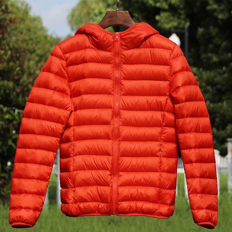 2023 Winter Lightweight Down Jacket for Plus Size Middle-Aged & Elderly, Short Hooded Style, Fits Up to 200 Jin