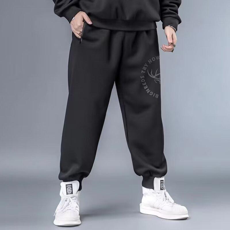 

Мужские спортивные брюки больших размеров: Модные повседневные брюки свободного кроя с манжетами 8XL