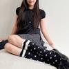 Elastic Polka Dot Socks Breathable Calf Socks Sweet Colorful Socks  Daily Wear