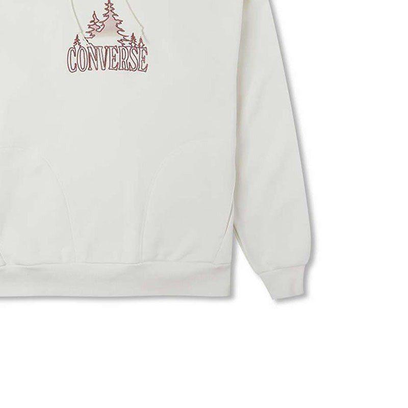 Converse Sweatshirts Women's White Hooded Moderate Regular 10025035-A01