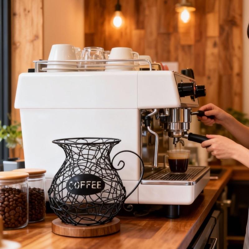 Metal Wire Coffee Storage Rack Convenient Coffee Pods Basket Decorations for Kitchen Countertop Espressos Pods Stand