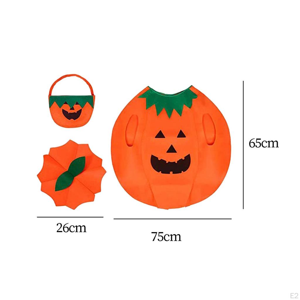 Halloween Pumpkin Costume Accessories Breathable with Toy Basket Cosplay Party